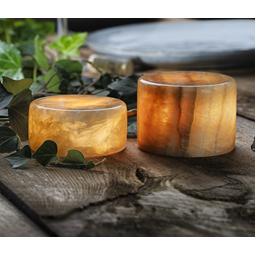 Marble ljuslykta LED marmor 