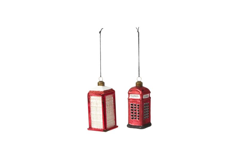 Telefonkiosk dekoration julgransprynad