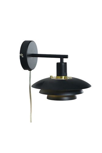 Epsilon vägglampa svart