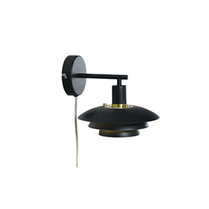 Epsilon vägglampa svart