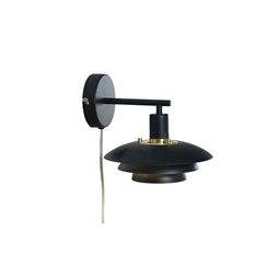 Epsilon vägglampa svart