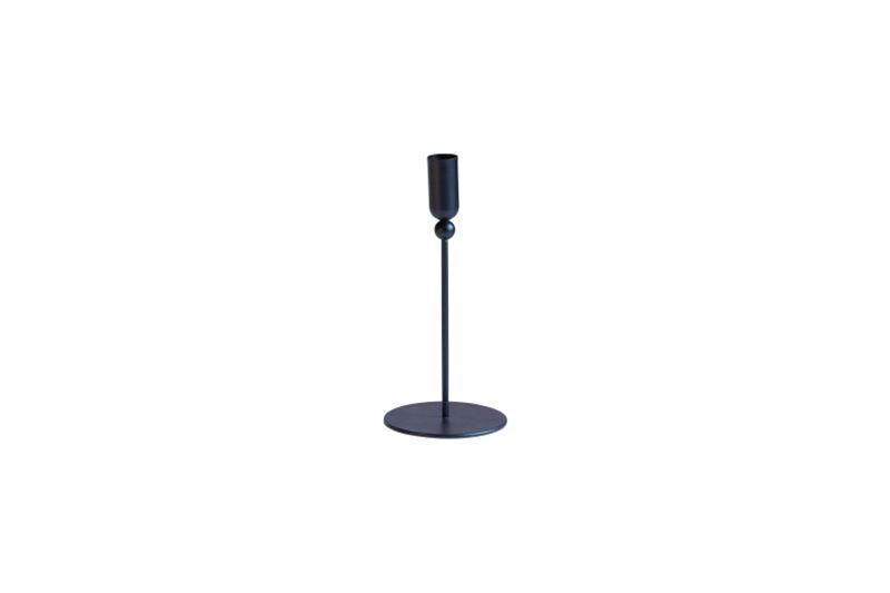 Ljusstake svart metall