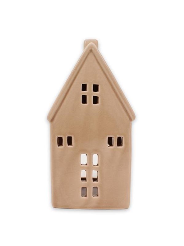 Fenja hus ljuslykta beige