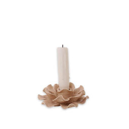 Happy flower ljusstake beige