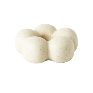 Daisy ljusstake keramik beige