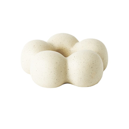 Daisy ljusstake keramik beige
