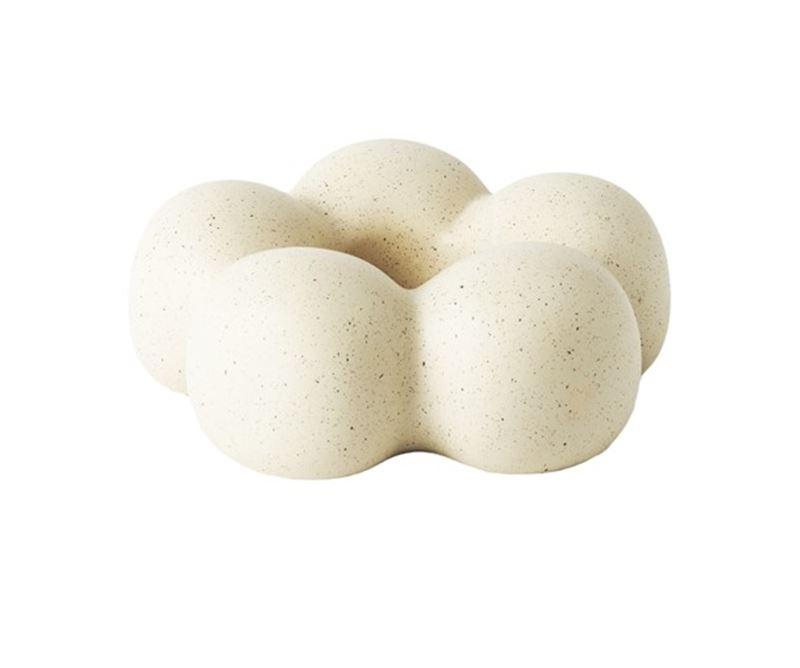 Daisy ljusstake keramik beige