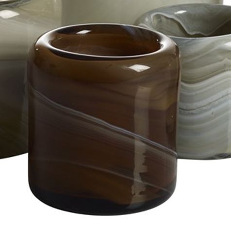 Puro ljuslykta glas brun melerad