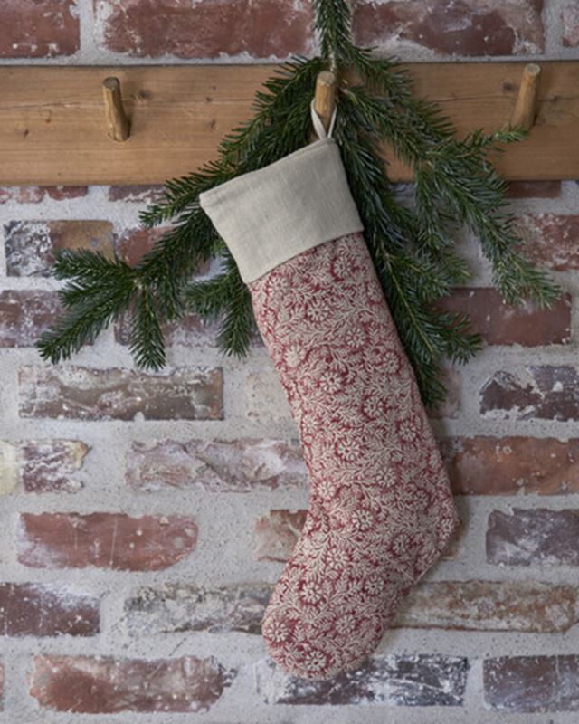 Holly julstrumpa röd