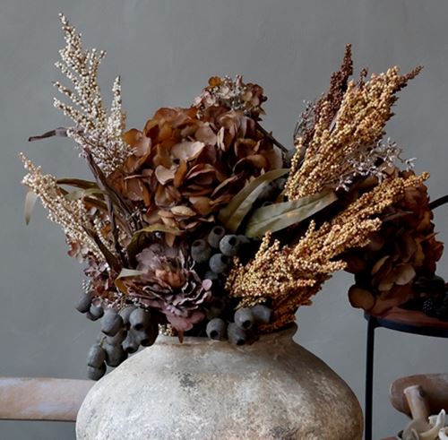 Hortensia konstväxt konstblomma mocca