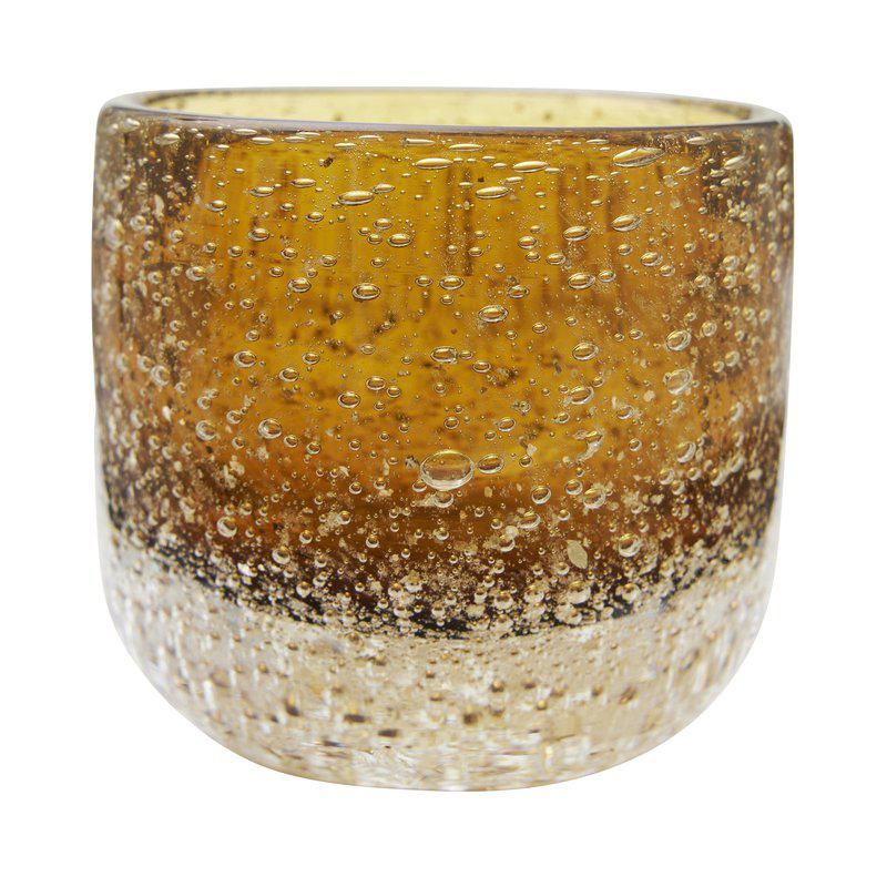 Maple ljuslykta glas bärnsten