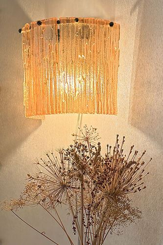 Abelone vägglampa metall bärnsten 