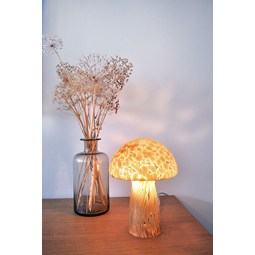 Mushi bordslampa glas beige
