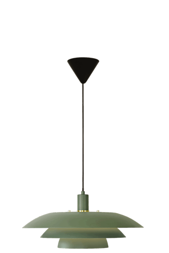 Epsilon taklampa grön metall