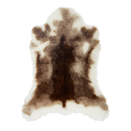 Renskinn fäll brun imitation