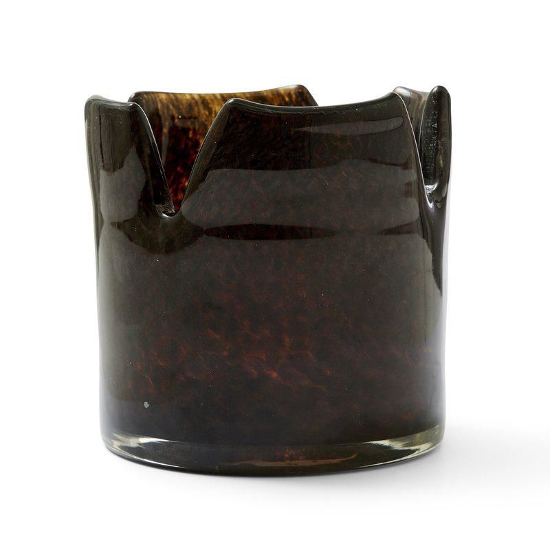 Bordo ljuslykta brun glas