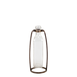 Flaska med ställning vas ljusstake glas