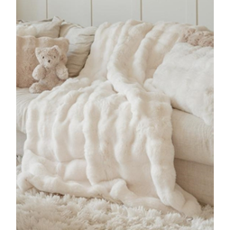 Misty pälspläd ivory