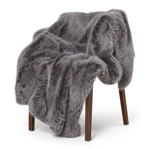 Stily pälspläd grå