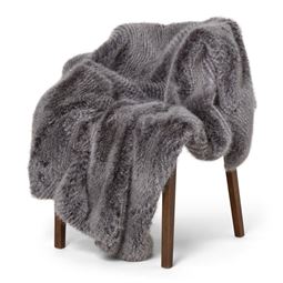 Stily pälspläd grå