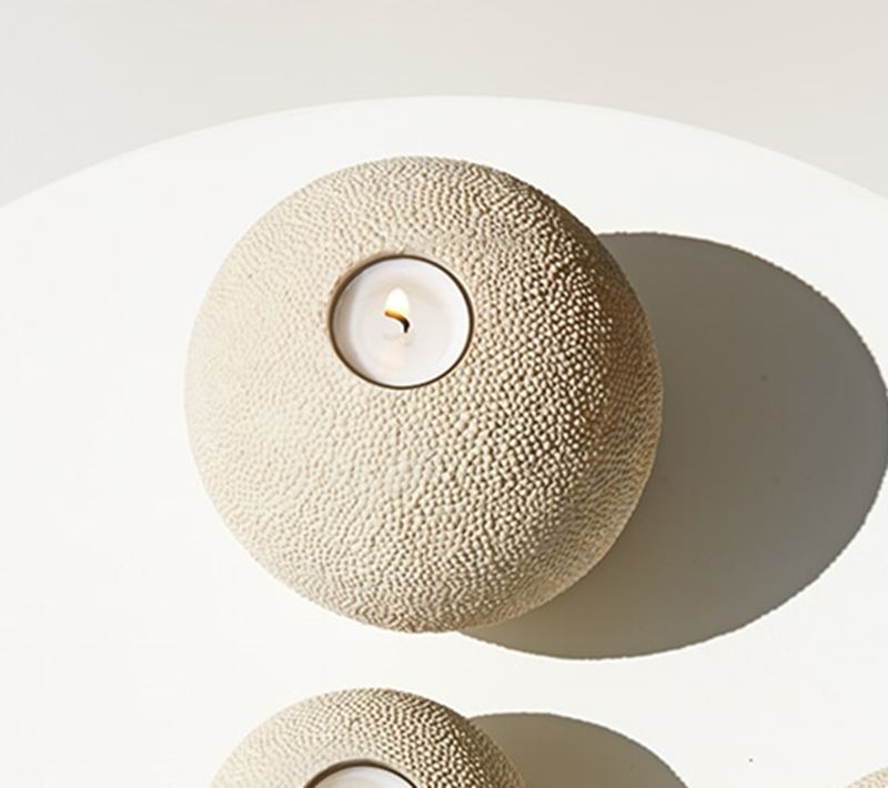 Moonsand ljushållare ljusstake creame