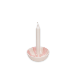 Tivoli ljusstake  rosa vit