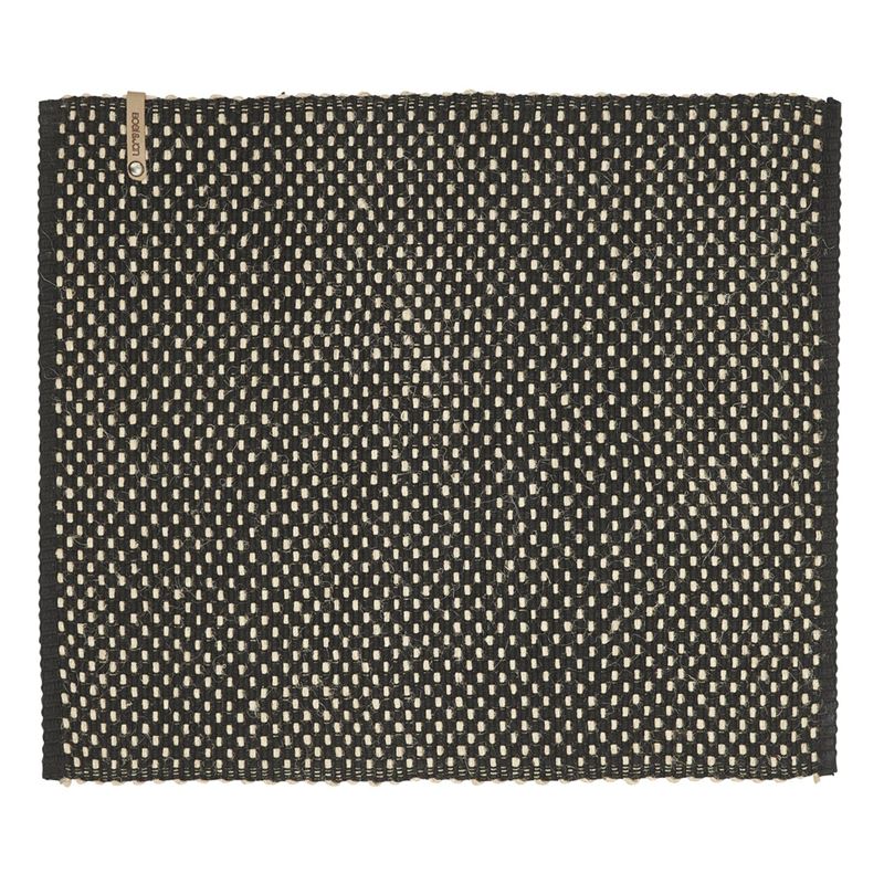 Jute check tablett svart bomull