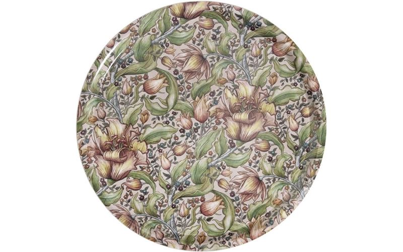 Theo bricka beige blommor