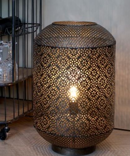 Vire bordslampa brons mönster