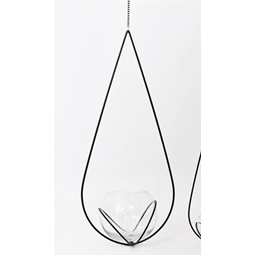 Bell hänglykta svart glas