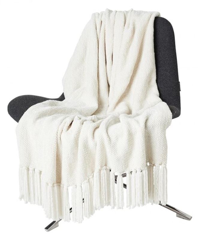 Emmy pläd vit 