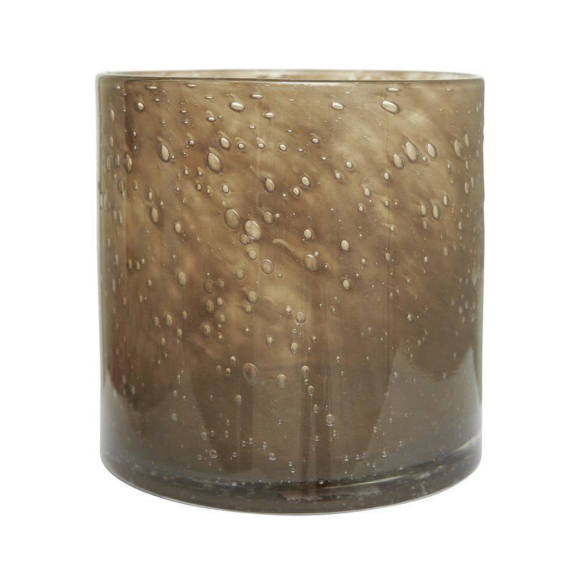 Lagoon ljuslykta glas beige brun