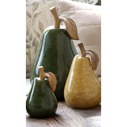 Päron keramik mossgrön