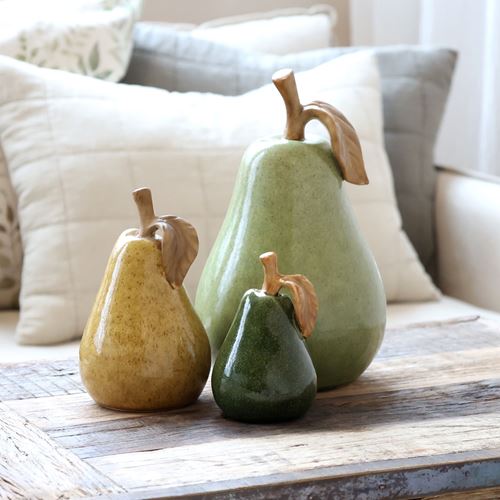 Päron keramik ljusgrön