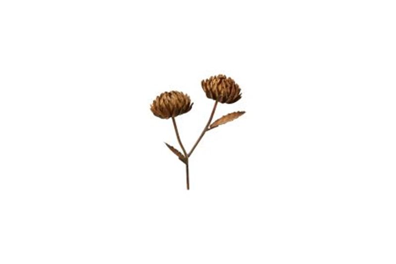 Blomdekor blomma rost metall