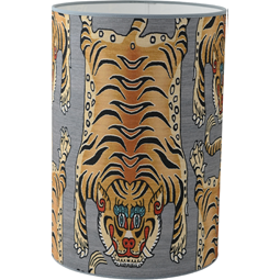 Tiger lampskärm grå cylinder