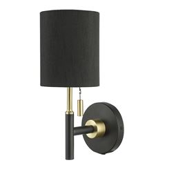Berlin vägglampa svart guld