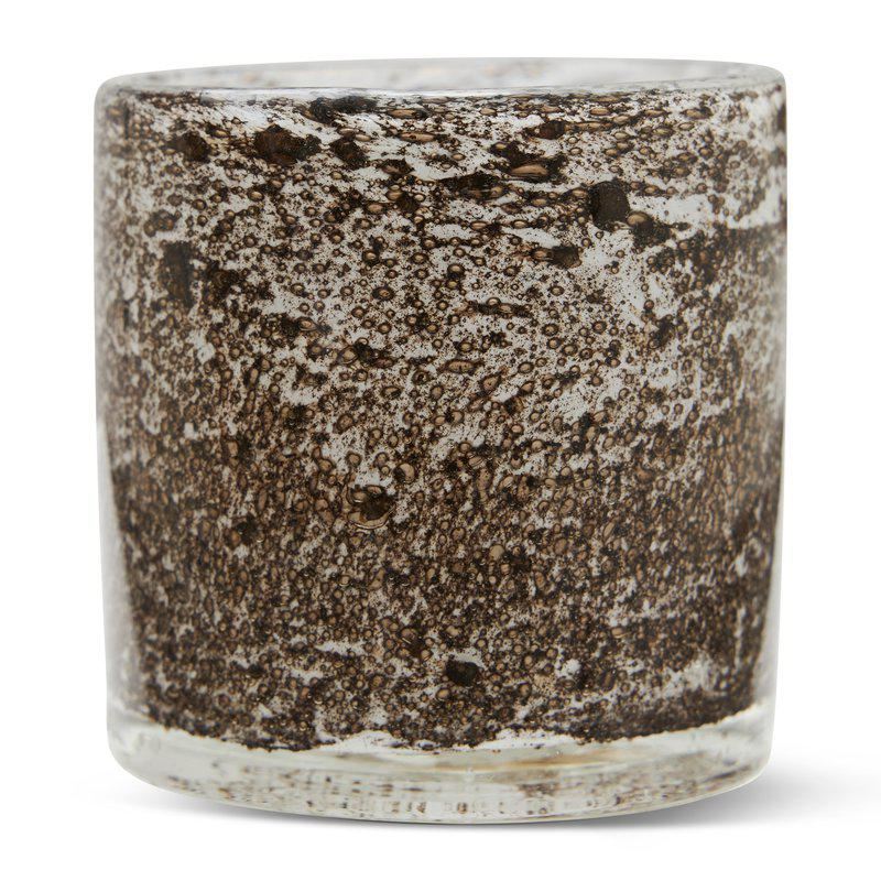 Ambra ljuslykta brun beige glas
