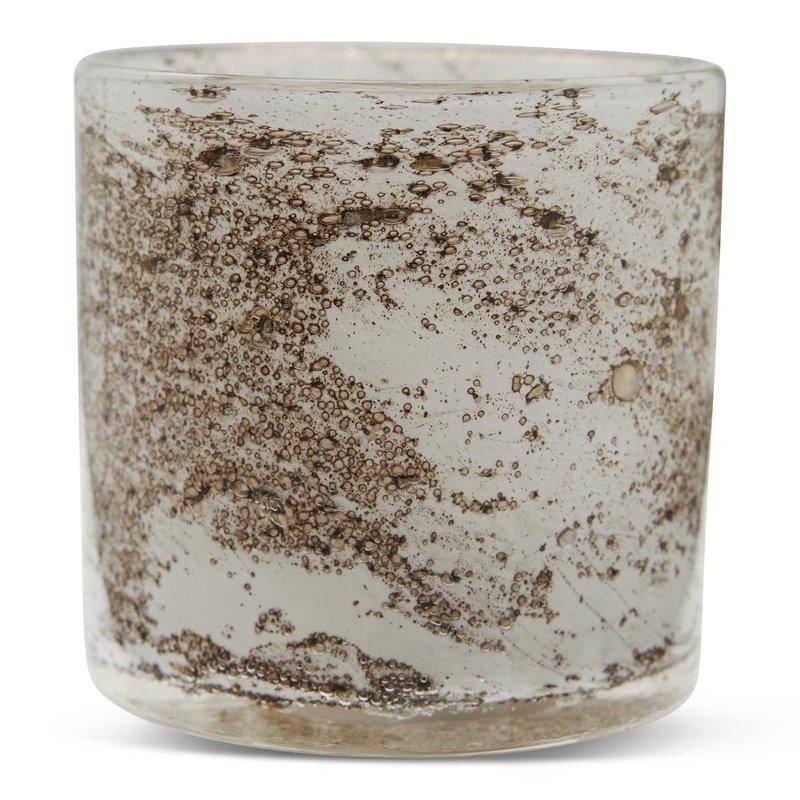 Ambra ljuslykta glas brun beige