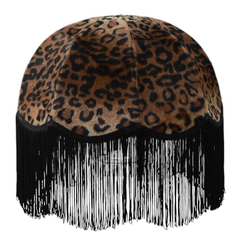 Leopard lampskärm frans