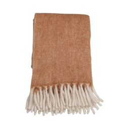 Morgan pläd filt camel ull