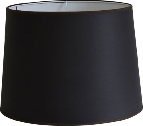 Leather lampskärm espresso 