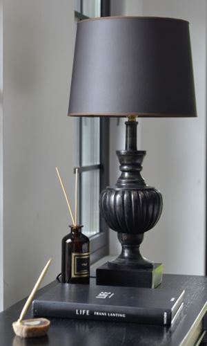 Leather lampskärm espresso 