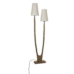 Fungu golvlampa gren linne papier-mache