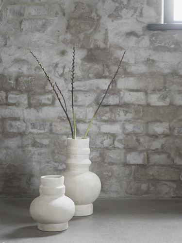 Mimosa vas papier-maché creme